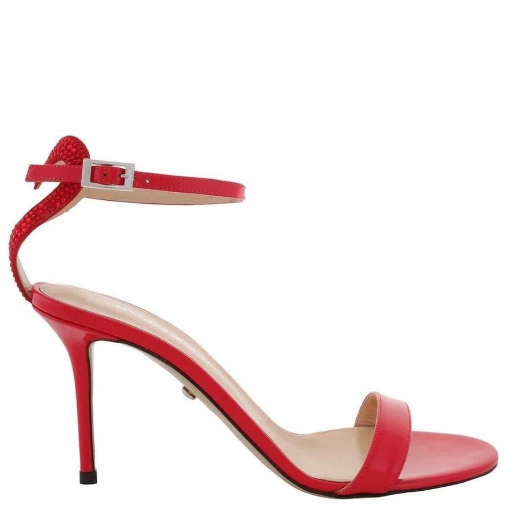 New Mach & Mach Special Heart Leather Sandals